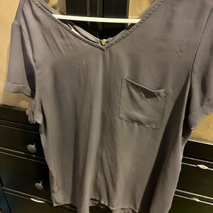Gray Maurice’s Top with zipper. Size large